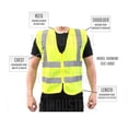 thumbnail image 2 of TR Industrial Yellow Mesh High Visibility Reflective Class 2 Safety Vest, Size Medium, 5-Pack, 2 of 3