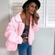 thumbnail image 5 of Abrigo PRETTYGARDEN de Forro Sherpa de Piel Sintética Rosa Oversize XXL, 5 of 8