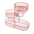 thumbnail image 5 of deevoka Fruit Basket 3 Tier Large Capacity Fruit Holder for Potato Onion Dining Room Red, 5 of 9