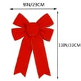 thumbnail image 3 of 10 Pieces Christmas Red Velvet Bows Large Wreath Bow Tie Holiday Bow for Christmas Decoration Outdoor or Indoor Garland Parties Gifts ( 9*13in ), 3 of 6