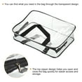 thumbnail image 4 of Uxcell L Size Clear Toiletry Bag Makeup Cosmetic Pouch with Zipper Handle, Black 2 Pack, 4 of 6