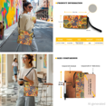 thumbnail image 2 of DISNIMO Floral Bee Psychedelic 2 Piece Womens Crossbody Tote Bag Purse Sets, Adjustable Strap Clutch Wristlet with PU Leather Handbags for Travel, 2 of 4