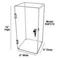 thumbnail image 2 of Locking Display Case 12"H x 6" x 6" with No Shelves | Acrylic Doll Case | Countertop or Tabletop Acrylic Case for Collectibles | Locking, Retail Acrylic Cabinect, 2 of 4