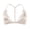 Champagne, variant on Eyelash Lace Bra Wireless Padded Triangle Bralettes Front Closure Halter Bras