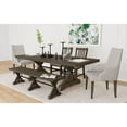 thumbnail image 2 of Picket House Furnishings Marietta Dining Host Chair Set - Gray Fabric in Brown, 2 of 9