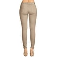 thumbnail image 5 of 2Luver, Women's, Stretchy 3 Pocket Skinny Uniform School Work Pants, Khaki, 11, 5 of 5