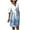 Blue womens dresses, variant on Wycnly Womens Dresses Beach Comfy Breathable Cotton Linen Loose Tunic Midi Sundress Summer Floral Print V-Neck Elbow-Length Formal Knee-Length Dress White l