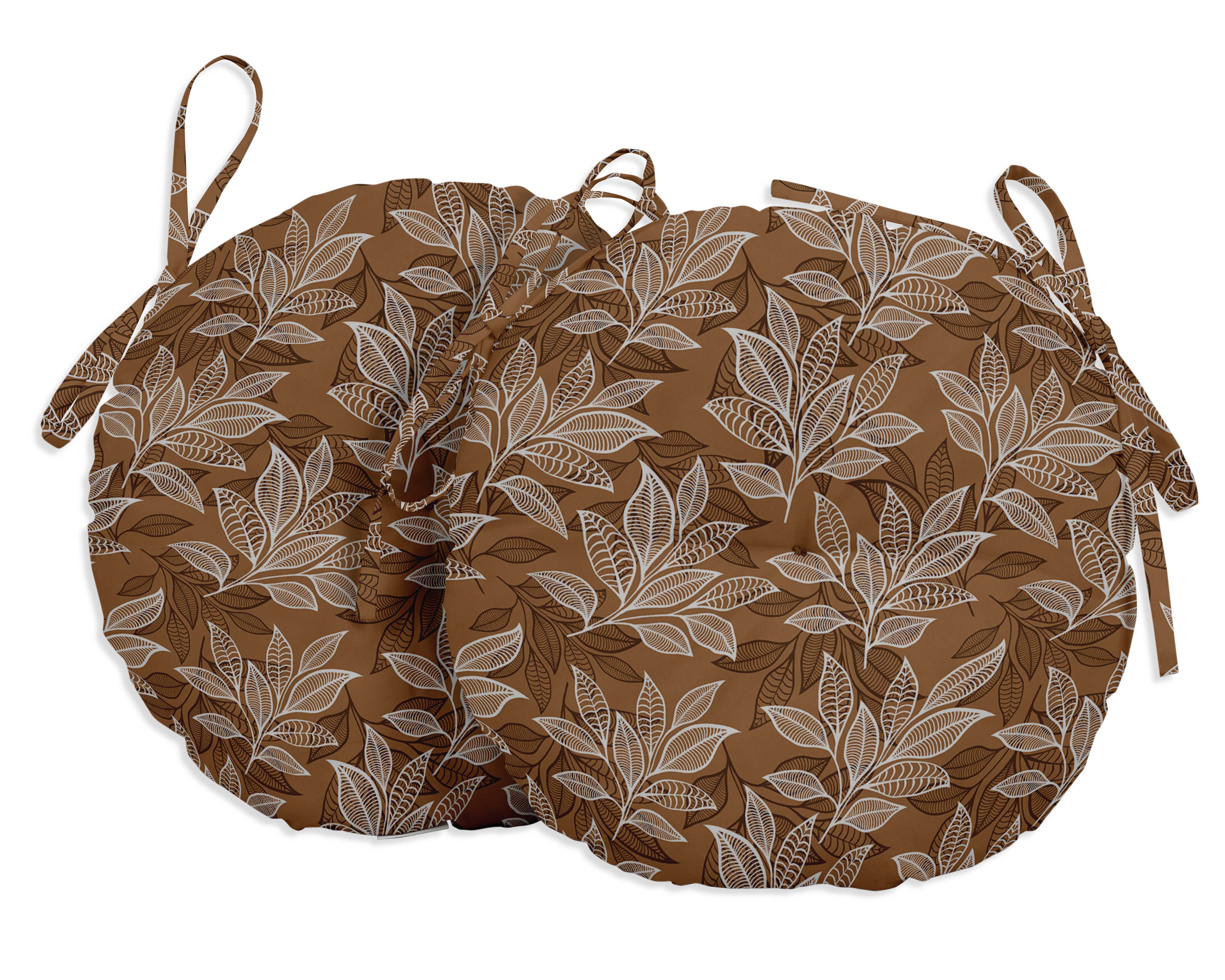 Vargottam Indoor/Outdoor Round Bistro Chair Cushions Block Print 15