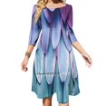 thumbnail image 1 of Parrot Feathers Sweetheart Knot Flared Dress Fashion Design Large Size Loose Dress, 1 of 5