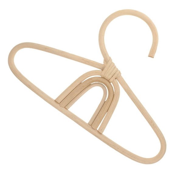 WHAMVOX Rattan Hanger Toddler Clothes Hanger Rustic Rattan Hanger For Baby's Clothes