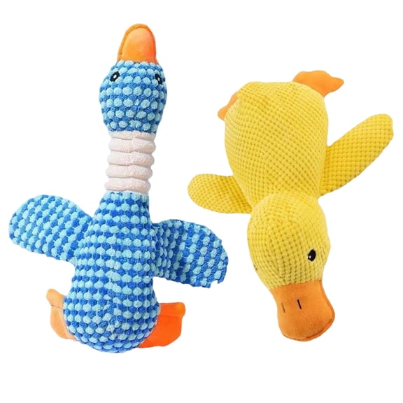 PoyoKee Dog Toys for Aggressive Chewers, Squeaky Puppy Toys to Keep Them Busy, Soft Tough, Teething Chew Puppy Essentials for Small Large, Blue