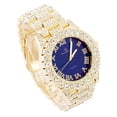 thumbnail image 4 of Charles Raymond Mens Silver Big Rocks with Roman Numerals Fully Iced Out Colorful Dial Watch - ST10327 RN Single (Gold Royal Blue), 4 of 4