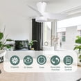 thumbnail image 3 of Toytexx 30-Inch Low Profile Ceiling Fan with LED Light and Remote, Quiet DC Motor, 6-Speed Reversible Flush Mount Fan with 3-Color Dimmable LED for Bedroom and Living Room, 3 of 9