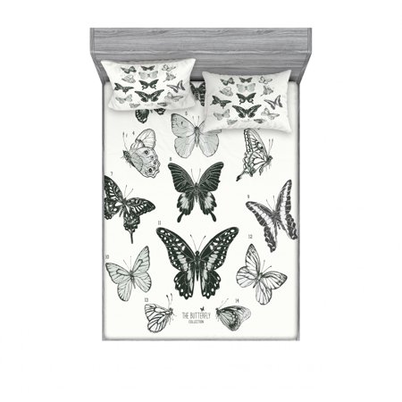 Butterfly Bedding Set With Sheet Covers Spring Arrangement Of