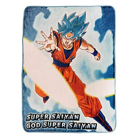 Dragon Ball Super Goku Super Saiyan Blue Fleece Throw Blanket ...