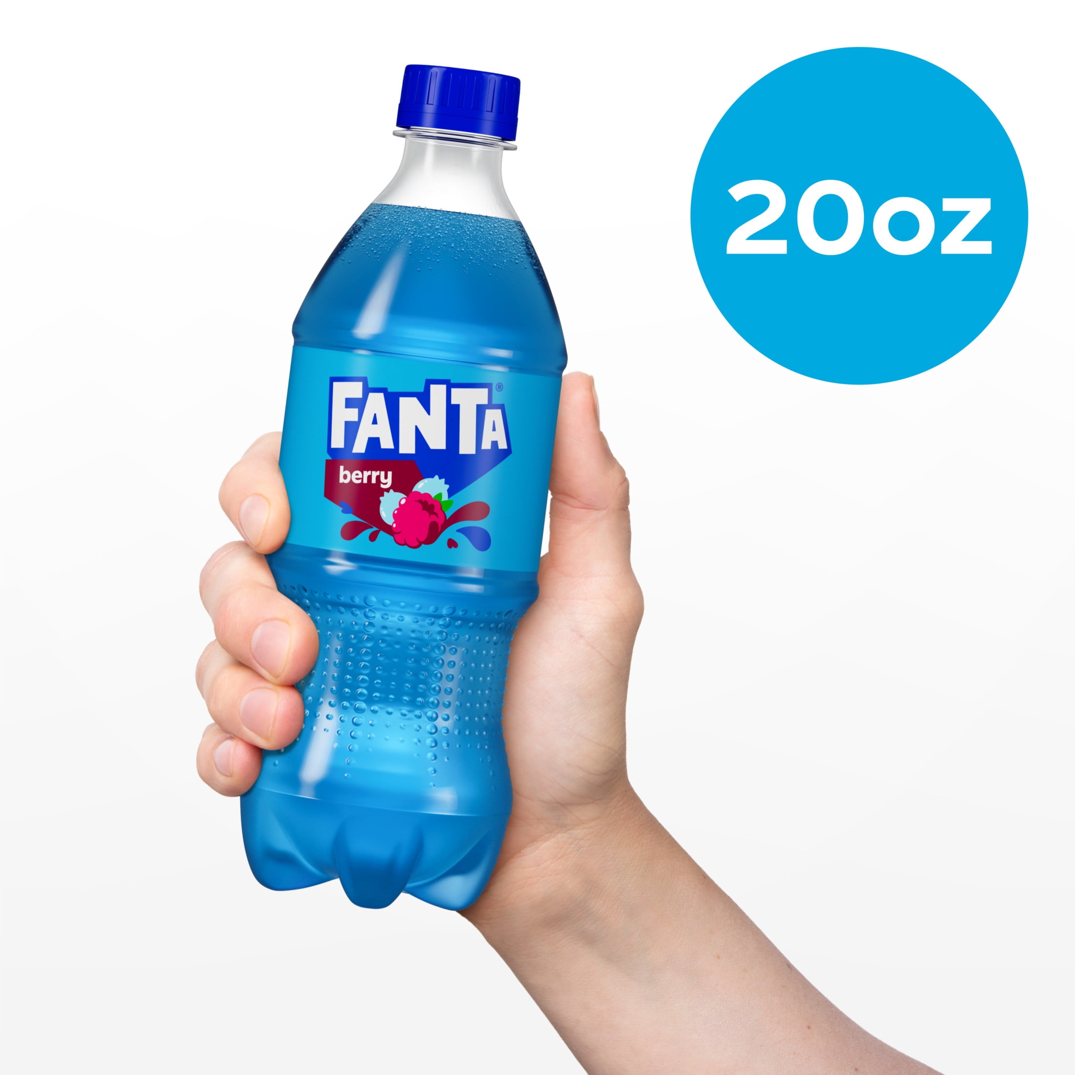 (2 pack) Fanta Berry Soda Pop, 20 fl oz Bottle