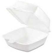 Dart Foam Hinged Lid Containers, 5.38 x 5.5 x 2.88, White, 500/Carton -DCC50HT1