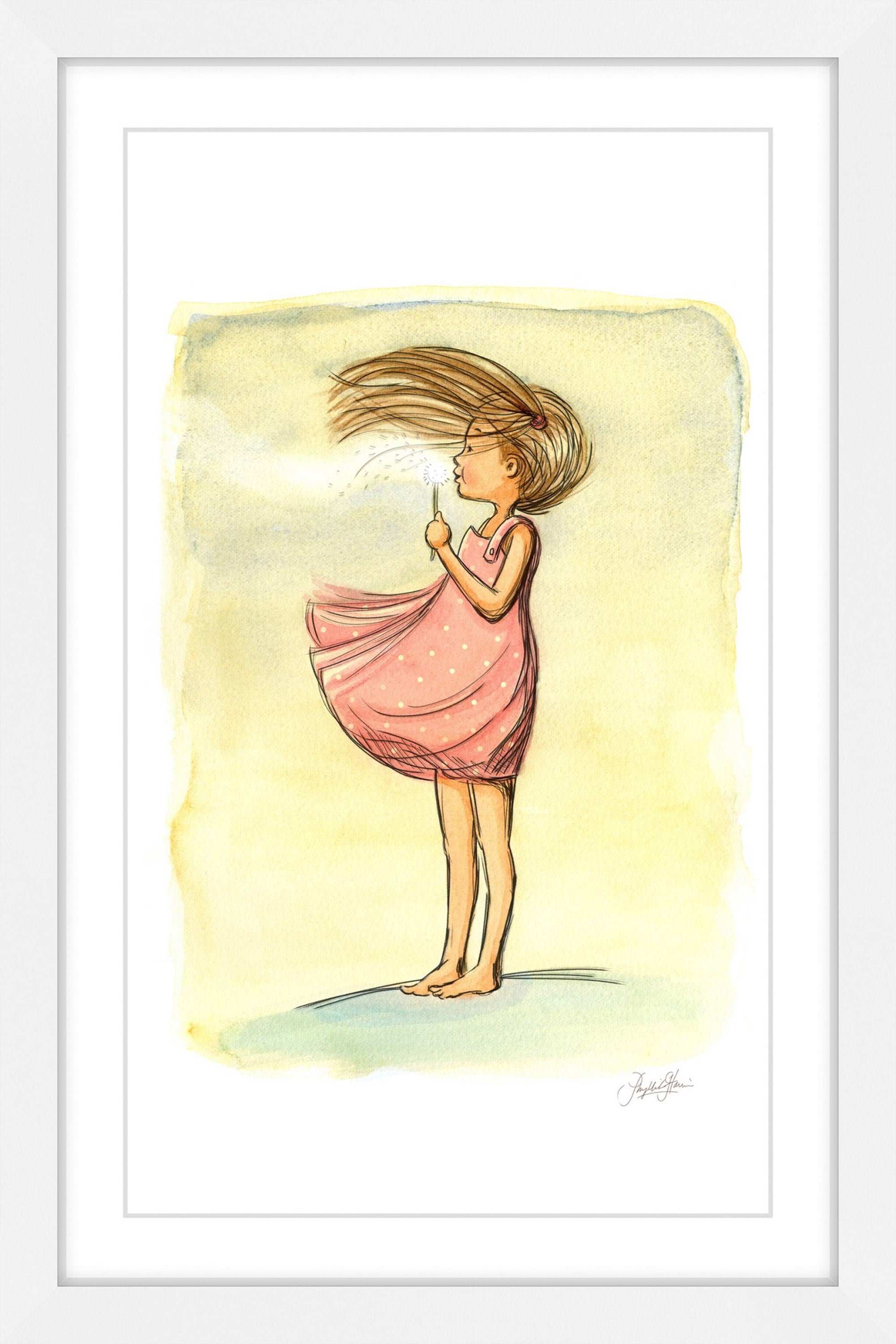 "Make A Wish" Framed Painting Art Print, 20" x 1.5"