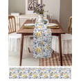 thumbnail image 3 of Ldtrchee Blue Yellow Spring Floral Table Runner 72 Inches, Summer Botanical Abstract Bed Runner Dresser Scarves Tabletop for Indoor Outdoor Parties/Ceremony/Banquet, 13" x 72", 3 of 8