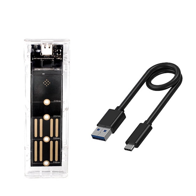 Boîtier SSD PCIE NVMe RVB M2, Boîtier SSD NVMe M.2 10Gbps, Boîtier de Disque Dur M.2 vers TYPE-C pour Clé M SSD