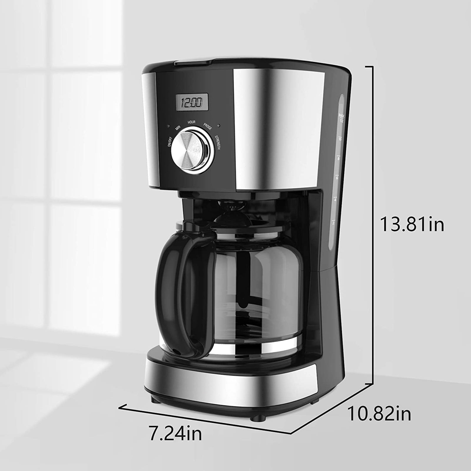 baumann 12 cup programmable coffee maker