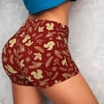 thumbnail image 4 of Uemuo Golden Squirrels Holiday Pattern Women Workout Impact Shorts Scrunch Butt Lifting Gym Shorts Seamless Booty Biker Shorts-Medium, 4 of 8