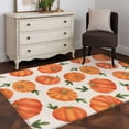 thumbnail image 3 of Area Rugs for Living Room Bedroom, Thanksgiving Fall 4'x6' Rug Washable Carpet Runner Indoor Outdoor, Farmhouse Autumn Orange Pumpkin Non Slip Accent Floor Mats Rug for Kitchen, Office, 3 of 8