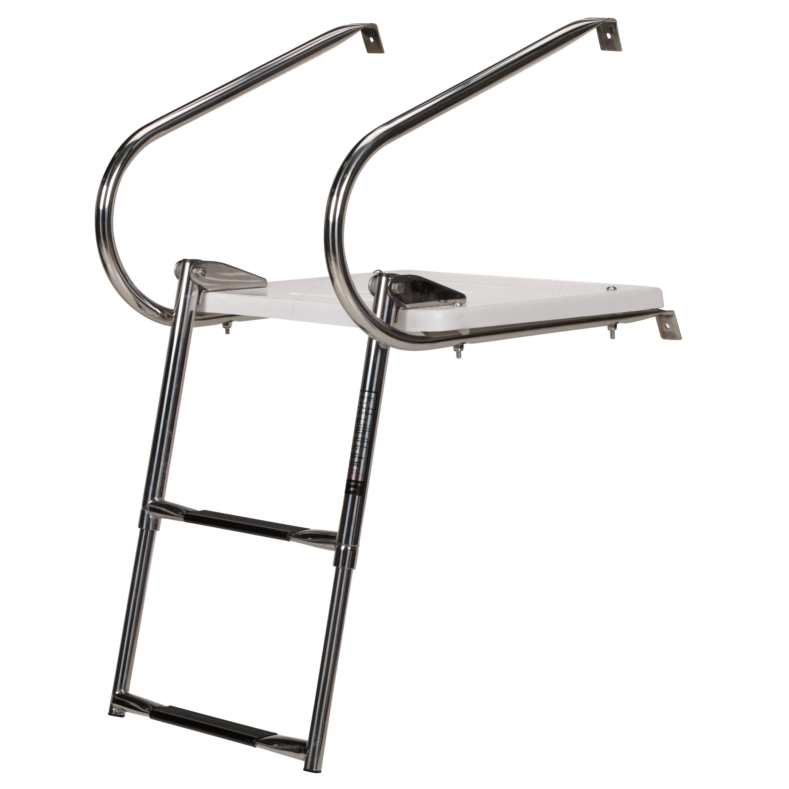 Ladder Only Seachoice 71321 Top Mount Telescoping Ladder for Universal Swim Platform 4 Step Stainless Steel Tubing
