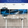 thumbnail image 3 of VIVO White Triple Monitor Mount, 2 Pneumatic Arms + 1 Fixed, 3 Screens up to 32", 3 of 8