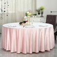 thumbnail image 2 of Mantel redondo de terciopelo premium BalsaCircle de 120" color rubor para recepciones, catering y banquetes., 2 of 7
