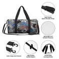 thumbnail image 4 of Lsque Video Game Pattern Foldable SportsBag with Wet Dry Pocket, Travel Bag, Large Capacity Duffel Bag, Splash Proof Carry on Bag, Overnight Bag, Weekender Bag, 4 of 6