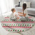 thumbnail image 3 of Red Christmas Stocking and Snowflake Pattern Round Blanket,Comfortable Soft Flannel Throw Blanket,All Season,Warm Lightweight Blankets for Sofa Bed Couch Living Room Chair 47"x47", 3 of 5