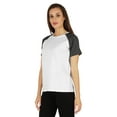 thumbnail image 3 of Inkmeso Womens Raglan Short Sleeve T-Shirt Regular Fit Casual Solid Basic Tee T-Shirts, 3 of 7