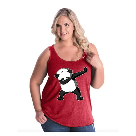 Women's Plus Size Tank Top - Dancing Panda