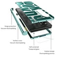 thumbnail image 5 of Allytechgroup Slim Case for Samsung Galaxy Z Fold 7, Shockproof Patterned Hinge Protection Plating Clear Hard PC Back Cover with Screen Protector for Galaxy Z Fold 7, Green, 5 of 7