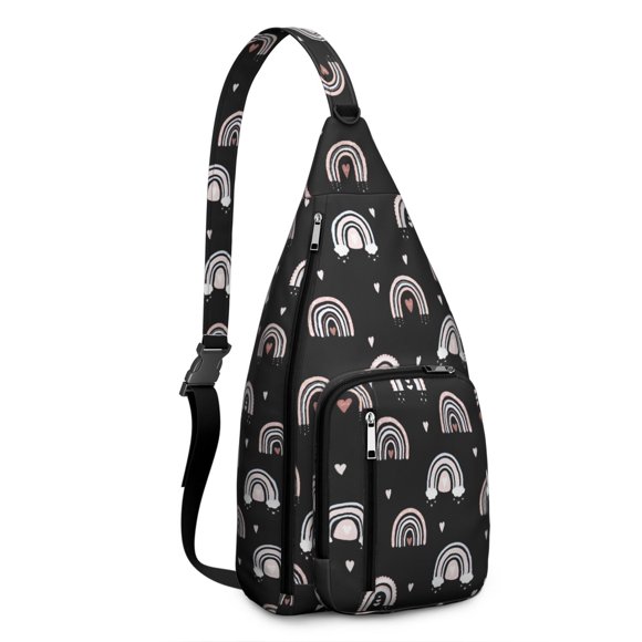Sac à Bandoulière Nordique Artistique - Sac de Poitrine Léger Résistant à l'Eau avec Motifs Rétro Bohème pour Femmes