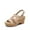 NUDE, variant on Women's Strappy Wedge Sandals with Elastic Sponge Midsole and Cork Heel