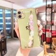 thumbnail image 1 of TECH CIRCLE for iPhone 11 6.1 Inch Cute Girls Women Case, Lovely Colored Heart Love Crystal Stone Chain Bracelet Strap Electroplating Shockproof Dustproof Case for iPhone 11, Mint, 1 of 6