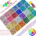thumbnail image 2 of 20000PCS 24 Color Resin Rhinestones w B7000 Jewelry Glue for Bedazzling Crafting 3mm 4mm Flatback Crystal Stones Rainbow Colorful Gems Diamonds Crystals for Nails Face Makeup Tumblers Crafts, 2 of 10