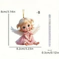 thumbnail image 2 of ‌Cute Acrylic Angel Christmas Tree Ornament with Wings,2D Hanging Decoration for Xmas Tree,Home Decor,Gift,2025 Holiday Decorations‌, 2 of 5