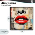 thumbnail image 4 of Stupell Industries Contemporary Fashion Collage with Scarlet Lips Black Framed Giclee Art, 12 x 12, by Creative Studio, 4 of 8