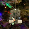 thumbnail image 1 of Decoración Para árbol de Navidad, conjunto de nombre y número personalizado, varias industrias, 2022, 2022, 2022, 1 of 4