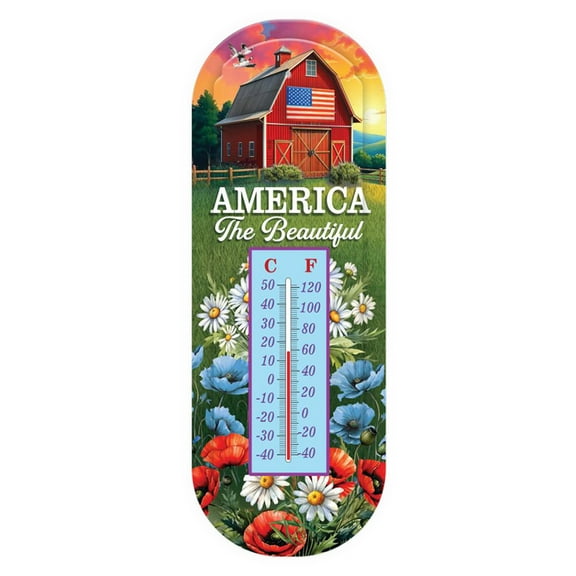 Briarwood Lane American Barn Metal Thermometer