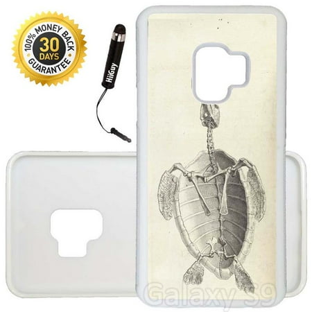 - Custom Galaxy S9 Case (Skeleton Study Sea Turtle) Edge-to-Edge Rubber White Cover Ultra Slim | Lightweight | Includes Stylus Pen by Innosub