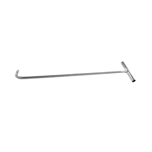 QualitChoice Manhole Hook Tool Trampoline Open Manhole Steel Sharp Single Hook Duty 68cm Heavy Cover Silver 68cm Sharp