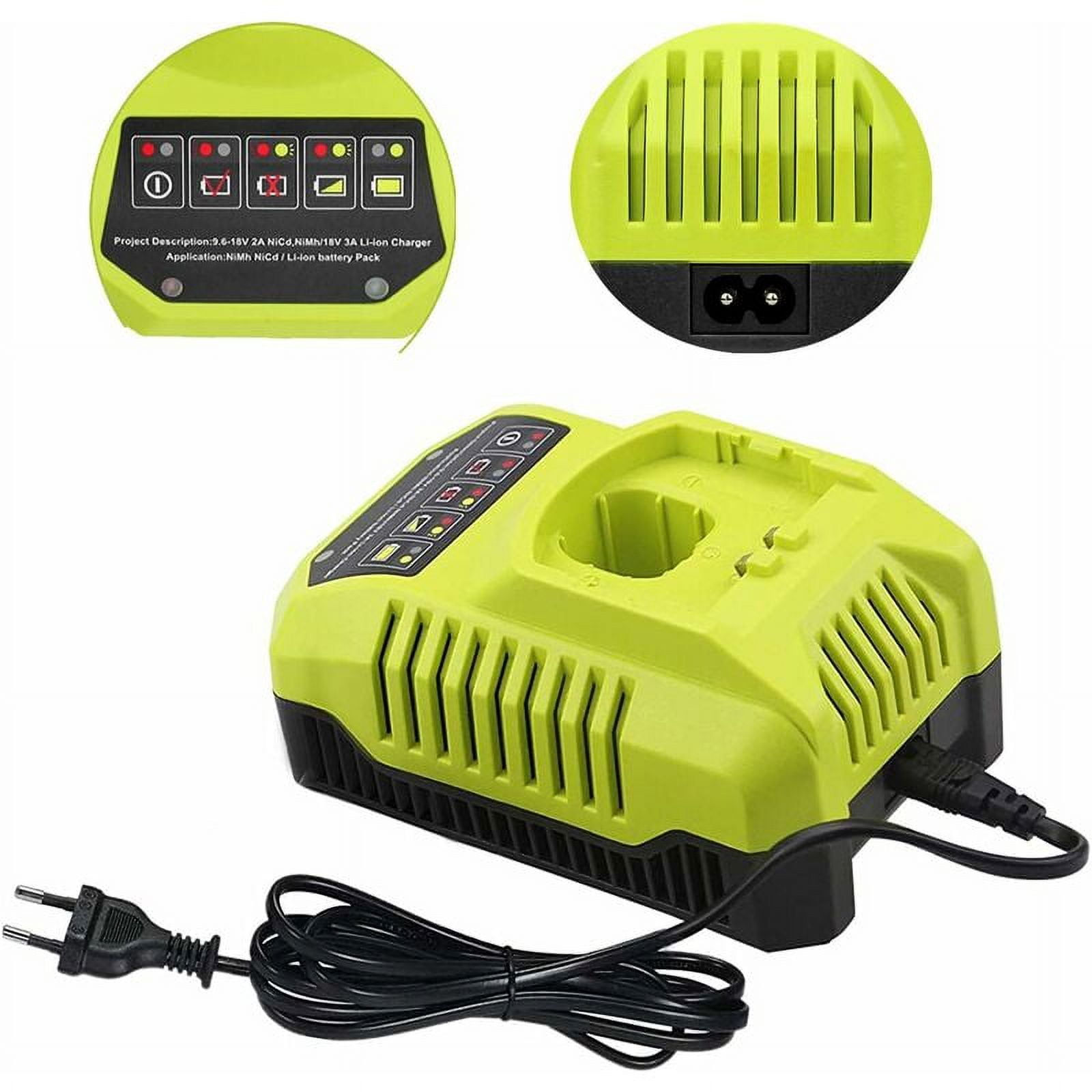 BCL14181H Replacement Battery Charger for Ryobi 18V 9.6V 12V 14.4V 18V NI CD Ni MH and Li Ion Battery Charger for One Battery P100 P102 P103 P105 P107 P108 Walmart