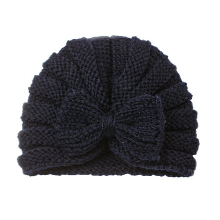 

PANGF Natural Organic Cotton Baby Cap Toddler Baby Boys Girls Knitted Cap s Solid Cotton Bowknot Elastics Turban Hat Delicate and Skin-Friendly Baby Hat