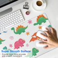 thumbnail image 4 of Long Mouse Pads for Desk,White Dinosaurs Flowers Pattern Desk Mats on Top Of Desks, Desk Mouse Pad Extra Large with 3mm Non-Slip Base and Stitched Edge for Gaming,Office,Work,Home 31.5"x11.8", 4 of 6