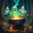 thumbnail image 1 of 5D DIY Con Taladro Fantasma Halloween Arte Artesanal 30x30cm, 1 of 9