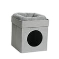 thumbnail image 2 of Casa para gatos, otomana plegable para mascotas, nido para gatos que ahorra espacio, cueva cubierta para gatos para dormir, trepar y esconderse, para, 2 of 8